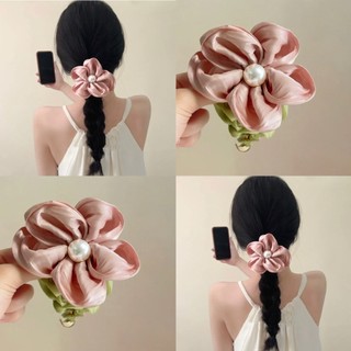 Dây buộc tóc ngọc trai hoa Dây buộc tóc cao cấp Phụ kiện tóc cổ tích mùa hè