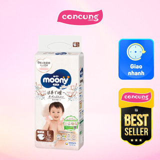 Tã dán Moony Natural size L 38 miếng