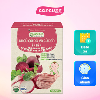 Mì củ cải đỏ & củ dền ăn dặm organic anpaso 120g