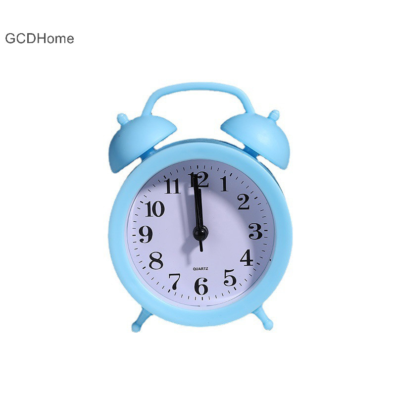 Gcdhome Đồng Hồ Chuông Đôi Chính Xác Thời Gian Hoạt Động Mini Tròn Đầu Giường Để Bàn Đồng Hồ Báo Thức Dễ Thương Trẻ Em Quà Tặng HOT