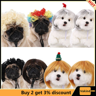 Megasale!! Bộ tóc giả Cosplay cho chó ngộ nghĩnh, Đồ chơi trang phục mũ thời trang, Đồ dùng cho thú cưng, Trang phục cho chó cho Halloween, Giáng sinh,