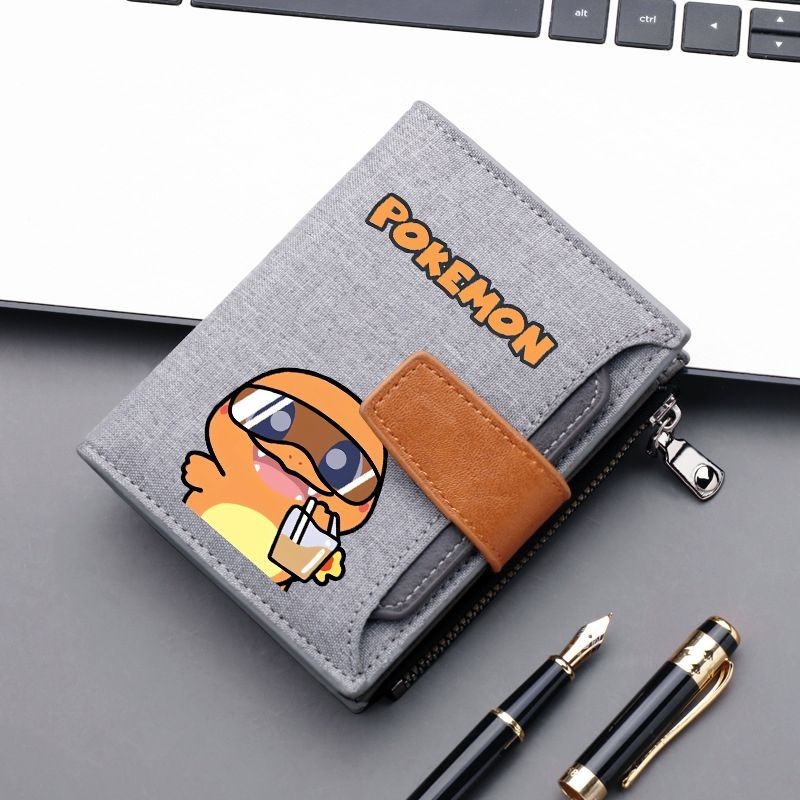 Pokemon pokemon Ví Hoạt Hình Dễ Thương Gấp Dung Tích Lớn Ví Sinh Viên Ngắn Đựng Thẻ Đựng Thẻ Ví Đựng