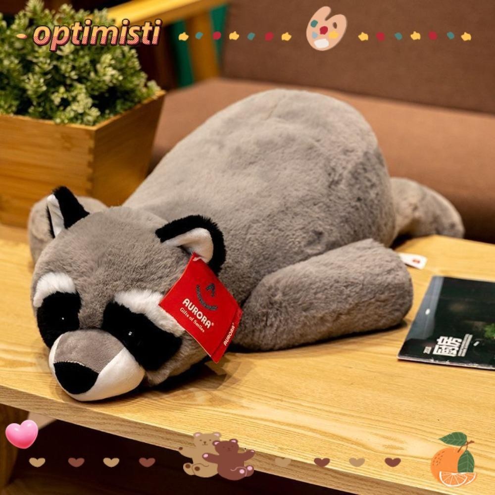 OPTIMISTI Big Sloth Sang Trọng, 45cm Sloth Plushie Thú Nhồi Bông, Raccoon Lông Tơ Cá Sấu Búp Bê Sang