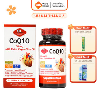  Viên Uống Olympian Labs CoQ10 60mg Hỗ Trợ Sức Khỏe Tim Mạch - Hộp 30 Viên