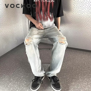 VOCKOO quần jean nam quần_ống_rộng quần dài nam 2024 NEW STYLE MNK24520U1 23Z240608