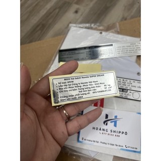 Bộ 4 miếng tem thông số supper dream