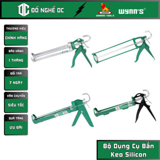 Bộ Dụng Cụ Bắn Keo Silicon Máng Xanh Cán Sắt Súng Máng Bắn Keo WF0102 WF0103 W2518 W2521 Wynn's hợp kim nhôm dán kính GD