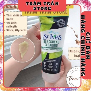 Sửa Rửa Mặt St.ives trà xanh yến mạch của Mỹ 170gr - có các hạt li ti giúp loại bỏ tế b ào c hết