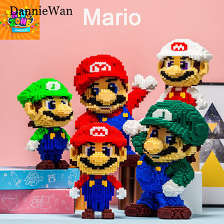 Khối xây dựng đồ chơi kích thước lớn, lắp ráp mô hình Mario, lắp ráp mô hình Mario 3D, lắp ráp đồ chơi, hạt giáo dục