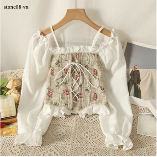 Eoenkky loe không tay A Square Py Style Thời trang phong cách Pháp dành cho nữ