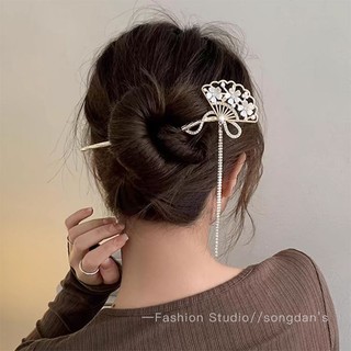 Trâm cài tóc ngọc trai cao cấp, trâm cài lơ lửng cho áo dài, phụ kiện cài tóc hoa.