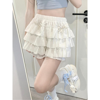 Milyfashion  Tree Fungus-like Lacework Pumpkin Pants Puffy Cake Dress Cute Girl Girls Slim Fit Sweet All-Match Pure Desire Skirt