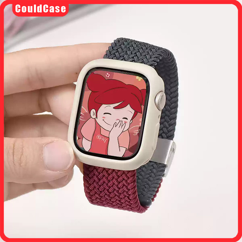 Cloudcase Dễ Thương 2 Màu Nylon Dây Đeo Ốp Lưng iWatch Cho Đồng Hồ Thông Minh Ultra 2 Series 10 9 8 