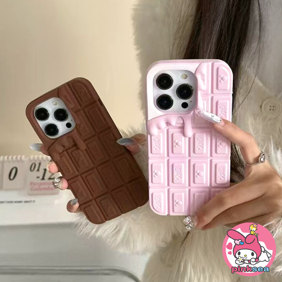 Ốp điện thoại sô cô la sáng tạo 3D Feel Tương thích cho iPhone 16 15 14 13 12 11 Pro Max 8 7 6 6s Pl