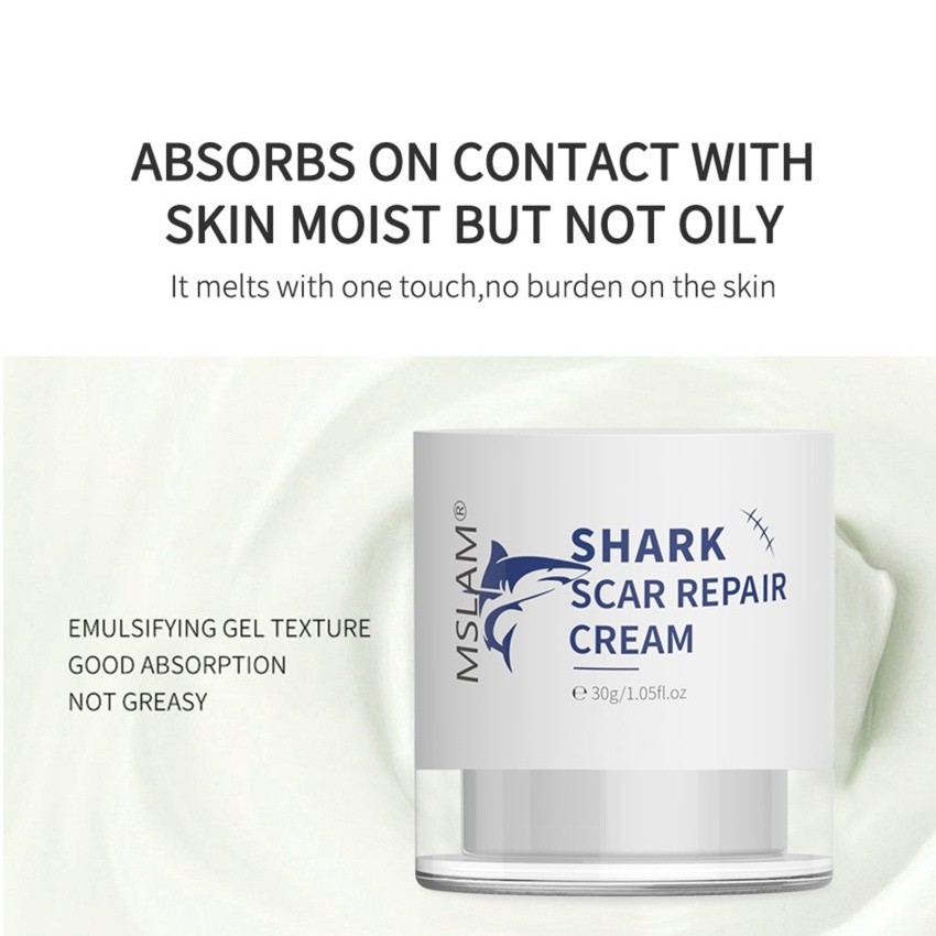 Kem Tế Bào Gốc Shark Scar Repair Cream 30g - Kem Shark Scar Loại Bỏ Sẹo Rỗ,Sẹo Lõm Sẹo Thâm Mụn - qu
