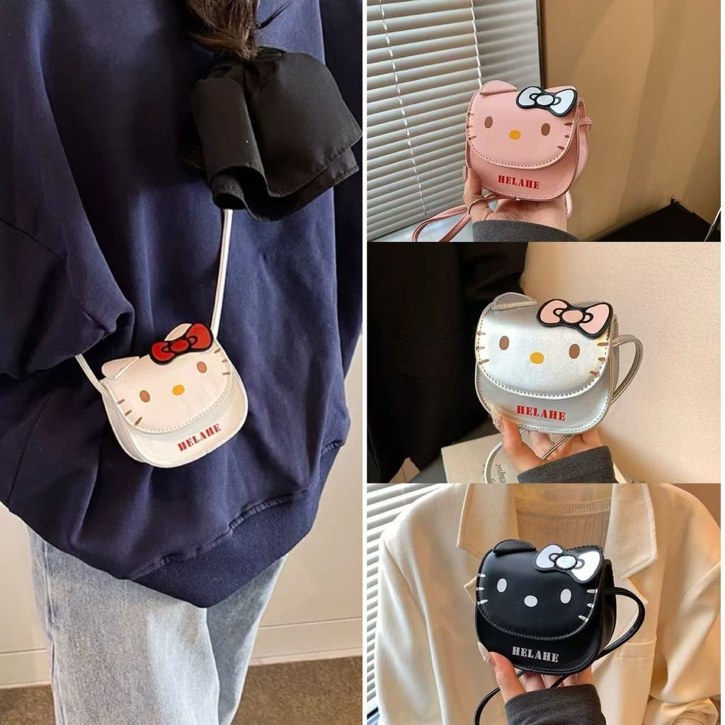 Ngọt Ngào Dễ Thương Hello Kitty Túi Di Động Hello Kitty Túi Vuông Nhỏ Hoạt Hình Hello Kitty Ví Đựng 