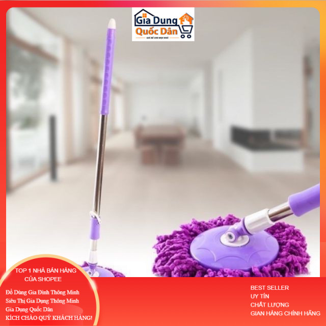 ⚡HOT⚡ BỘ CÁN CHỔI LAU NHÀ MÂM INOX VÀ BÔNG RỜI THAY THẾ CHỔI 360 ĐỘ, Đa Năng Linh Hoạt