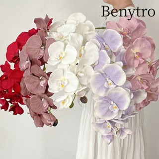  Benutro Nhân Tạo Bướm Phong Lan Dây Sắt Bên Trong Lót Nhiều Màu Phalaenopsis Giả Sống Động Như Thật 98cm 9 Đầu Cảm Ứng Thật Hoa Lụa Trang Trí Đám Cưới 