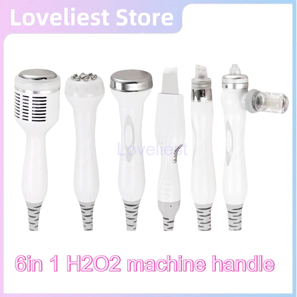 6 trong 1 H2O2 hydra water oxygen jet peeling facial machine handle