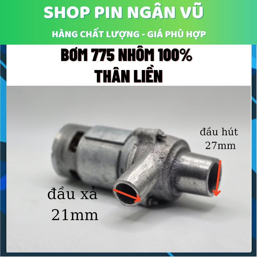 Máy bơm 775 Siêu mạnh nhôm 100% - siêu bền, 70 lít 1 phút