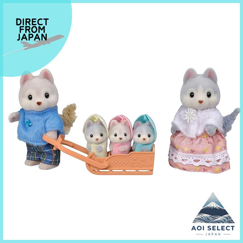 Sylvanian Families Doll 【Husky Family】 FS-41 ST Mark Certified For Ages 3 and Up Toy Dollhouse Sylva