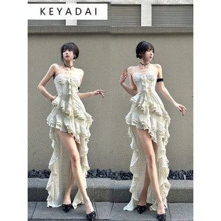 KEYADAI váy Đầm váy nữ body đầm Thể thao Hàn Phong Phong cách Thời trang WLQ2440GMD 15Z240411