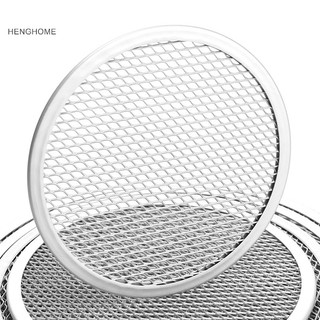 Henghome 6-12inch chống dính pizza màn hình chảo liền mạch hợp kim nhôm lưới máy nướng dụng cụ nhà bếp bánh pancake tròn pizza bánh ngọt khay nướng bánh tfg