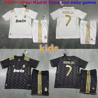 Bộ áo đấu sân khách trẻ em 11-12 Real Madrid Hàng có sẵn 2011 2012