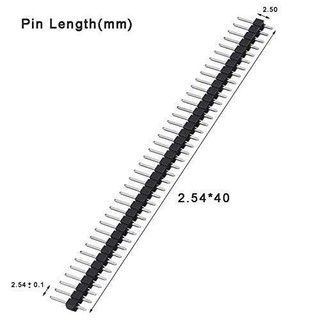 Hàng Rào Đực, Đơn, Chân Thẳng, 40 Chân (Header 2.54 40Pin)