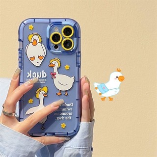 Ốp điện thoại toàn diện Nightglow cho iPhone 13 promax 12 14 X / xs XSmax XR 7 / 8plus Big Goose Dance Dễ thương 11 15 Cá tính hấp thụ sốc và chống rơi