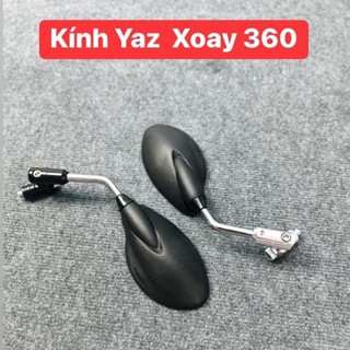 ￼Kính xe máy kiểu Yaz chân xi bóng kèm chân xoay 360 độ gắn nhiều loại xe (ren thuận)