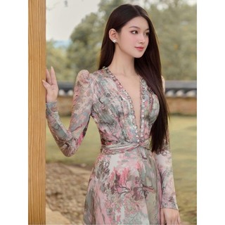 Váy Nữ Voan MAY CH199 Dài Dự Tiệc Thiết Kế Tiểu Thư Sang Chảnh