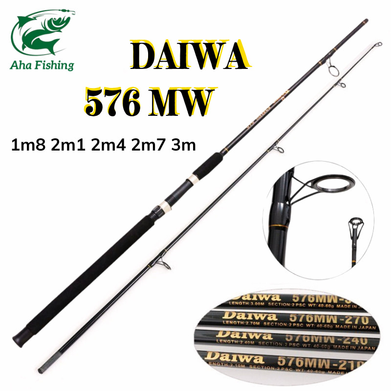 Cần câu 2 khúc DAIWA 576 MW Tải cá 10-15kg, cần câu 2 khúc rỗng