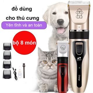 【Bộ 8 món】Tông đơ cắt lông thú cưng，Tông đơ cắt lông Chó mèo，làm sạch sắc đẹp，Cáp sạc USB miễn phí, v.v.