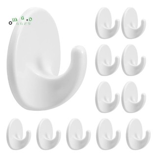 12 móc nhựa tự dính, móc treo tường, để treo áo vải