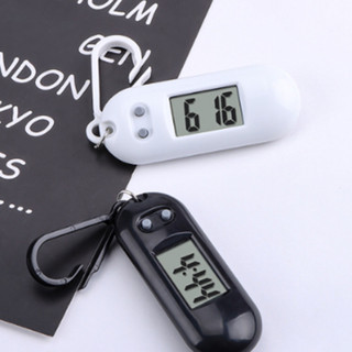 Mới 2 phong cách sinh viên mini đồng hồ điện tử móc khóa điện tử hình bầu dục đồng hồ kỹ thuật số bàn hiển thị thời gian đồng hồ treo móc khóa