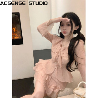 ACSENSE STUDIO Set đồ nữ set áo kiểu  xu hướng Ấm hàn chic WCS24414JQ 18Z240428