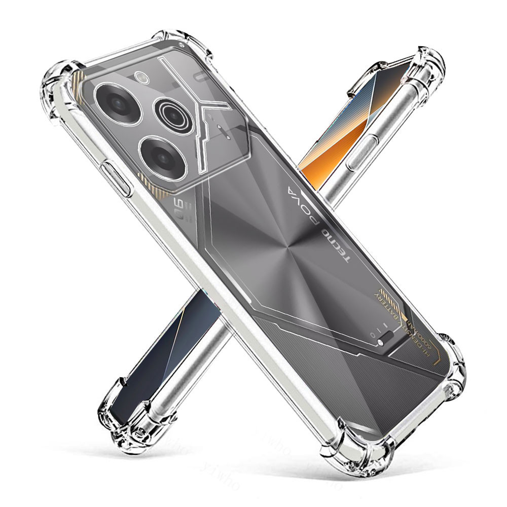 Dành Cho Tecno Pova 6 Pro LI9 Ốp Lưng Silicon Mềm TPU Chống Sốc Trong Suốt Cho Tecno Pova 6 Coque Tr