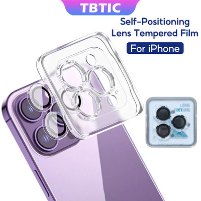 TBTIC Cho iPhone 15 14 13 12 11 Pro Max Mini Bảo Vệ Ống Kính Máy Ảnh Trong Suốt Kính Cường Lực Vòng Bảo Vệ Toàn Diện