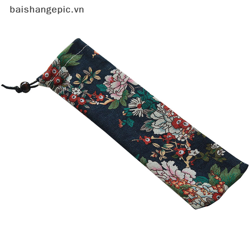 Bevn Túi dao kéo phong cách Nhật Bản Túi dây rút du lịch có thể tái sử dụng cho bộ đồ ăn nhà bếp Nĩa, Thìa, Đũa tre, Bàn chải làm sạch BEVN