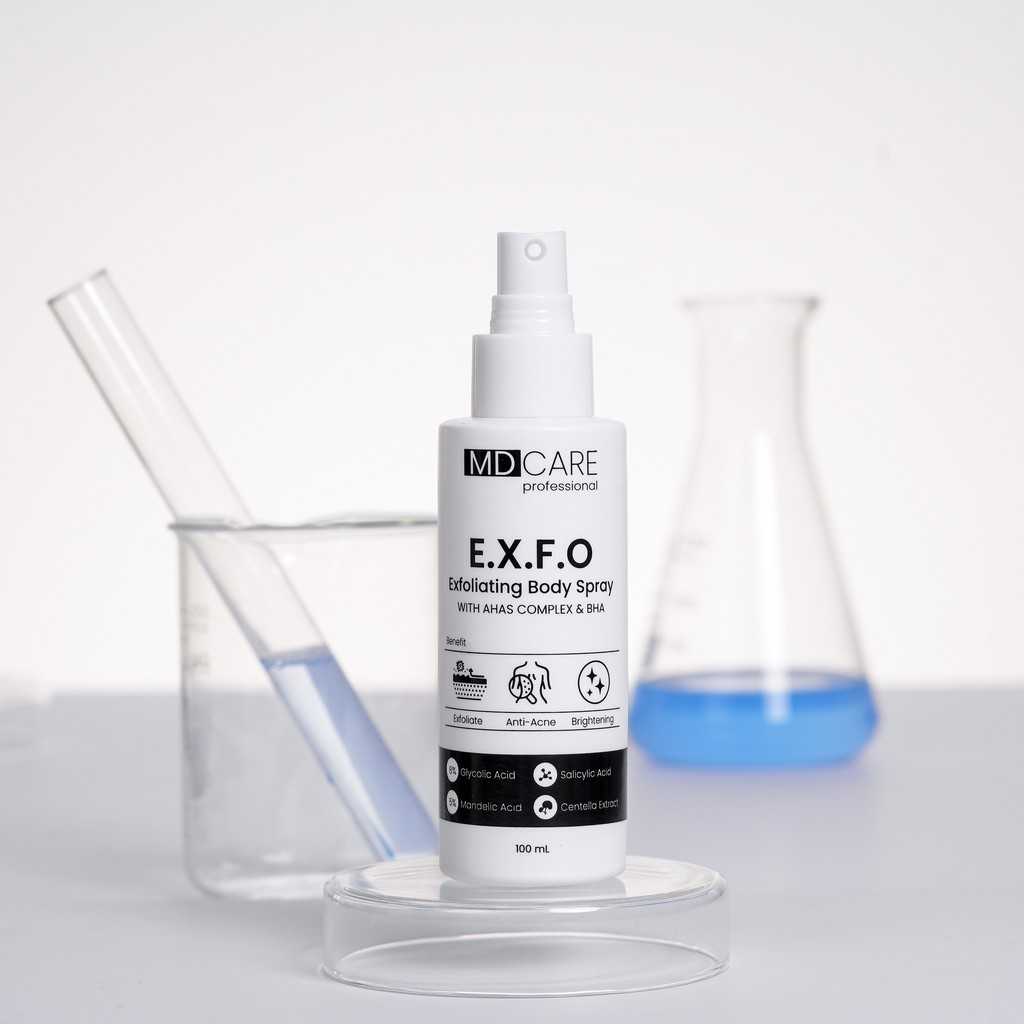 Ảnh 10 của Xịt Tẩy Tế Bào Chết Toàn Thân MD CARE AHAs and BHA giảm tình trạng mụn, thâm trên cơ thể 100ml
