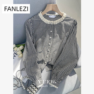 FANLEZI áo sơ mi nữ áo kiểu hàn quốc thông thường dramatic Phong cách Tinh tế WCS24407BB 19Z240508