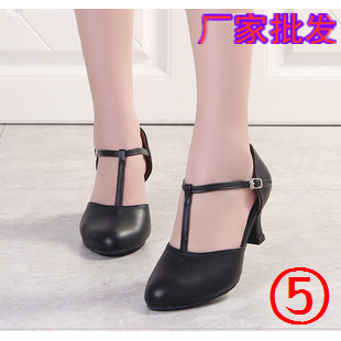 Mới giày khiêu vũ latin cao gót da bò đế mềm giày khiêu vũ microfiber da vuông giày khiêu vũ quốc tế xã hội khiêu vũ giày thời trang học sinh