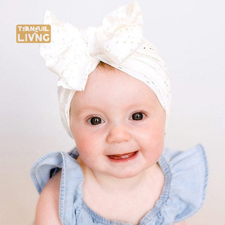 Mũ turban nơ mùa hè cho bé mũ bonnet co giãn mềm cho bé gái sơ sinh mới