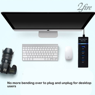 < 2fire > 1 / 2 / 3 ABS USB 3.0 Hub Di Động Thay Thế 4 Cổng Truyền Nhanh U-disk WiFi Camera Cần Điều Khiển Trung Tâm Adapter Phụ Kiện