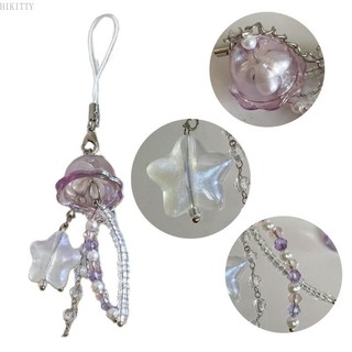 Dây đeo điện thoại HIK Y2K Điện thoại Charm Móc khóa Jellyfish Star Móc khóa dành cho nữ Cô gái