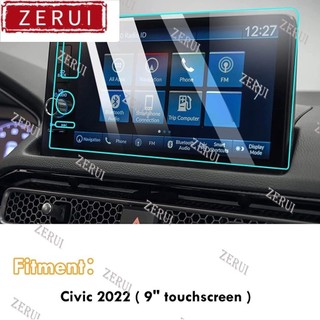 Zr dành cho xe honda civic 2022 9 inch điều hướng trung tâm màn hình cảm ứng bảo vệ màn hình hiển thị kính cường lực phim