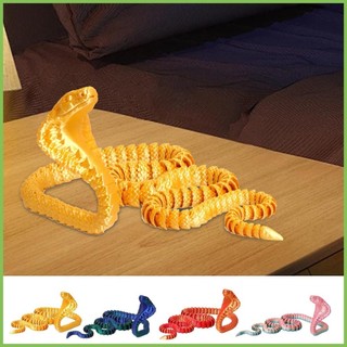 Đồ chơi rắn in 3D 3D in hình hổ mang linh hoạt Trang trí trang trí động vật in 3D cho trang trí văn phòng tại nhà gelhvn gelhvn gelhvn