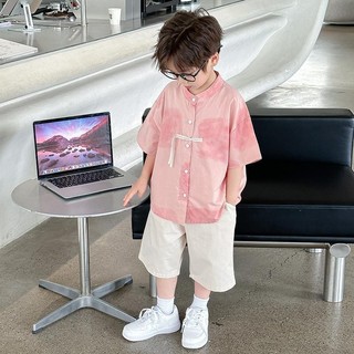 Quần Áo Trẻ Em Bé Trai Quần Áo Mùa Hè Mới Phù Hợp Với Phong Cách Mới Ruffian Đẹp Trai Phong Cách Phương Tây Bé Trai Phong Cách Đồng quê Quần Áo Tay Ngắn T
