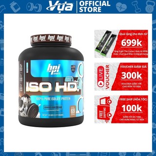 Bột Protein BPI Sports - ISO HD (4.8 - 5 Lbs) - Tăng Cơ Giảm Mỡ Hiệu Quả, Hỗ Trợ Phục Hồi Cơ Bắp, Chính Hãng